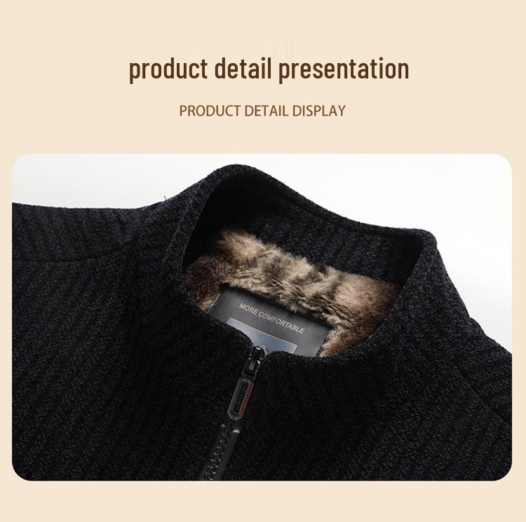 Men's Winter Jacket: Thick Chenille, Warm, Plus-Size for Middle-Aged & Elderly