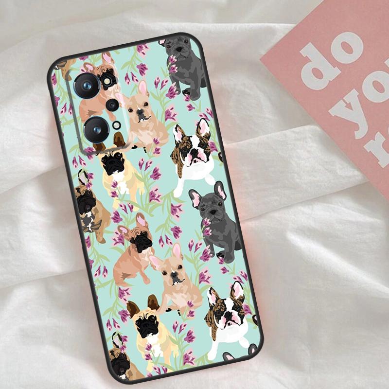 

French Bulldog Dog Case For Realme C65 C67 C71 C63 C61 C55 C51 C53 C35 C75 11 12 13 14 15 Pro Plus GT6 GT7 Pro For Realme GT6