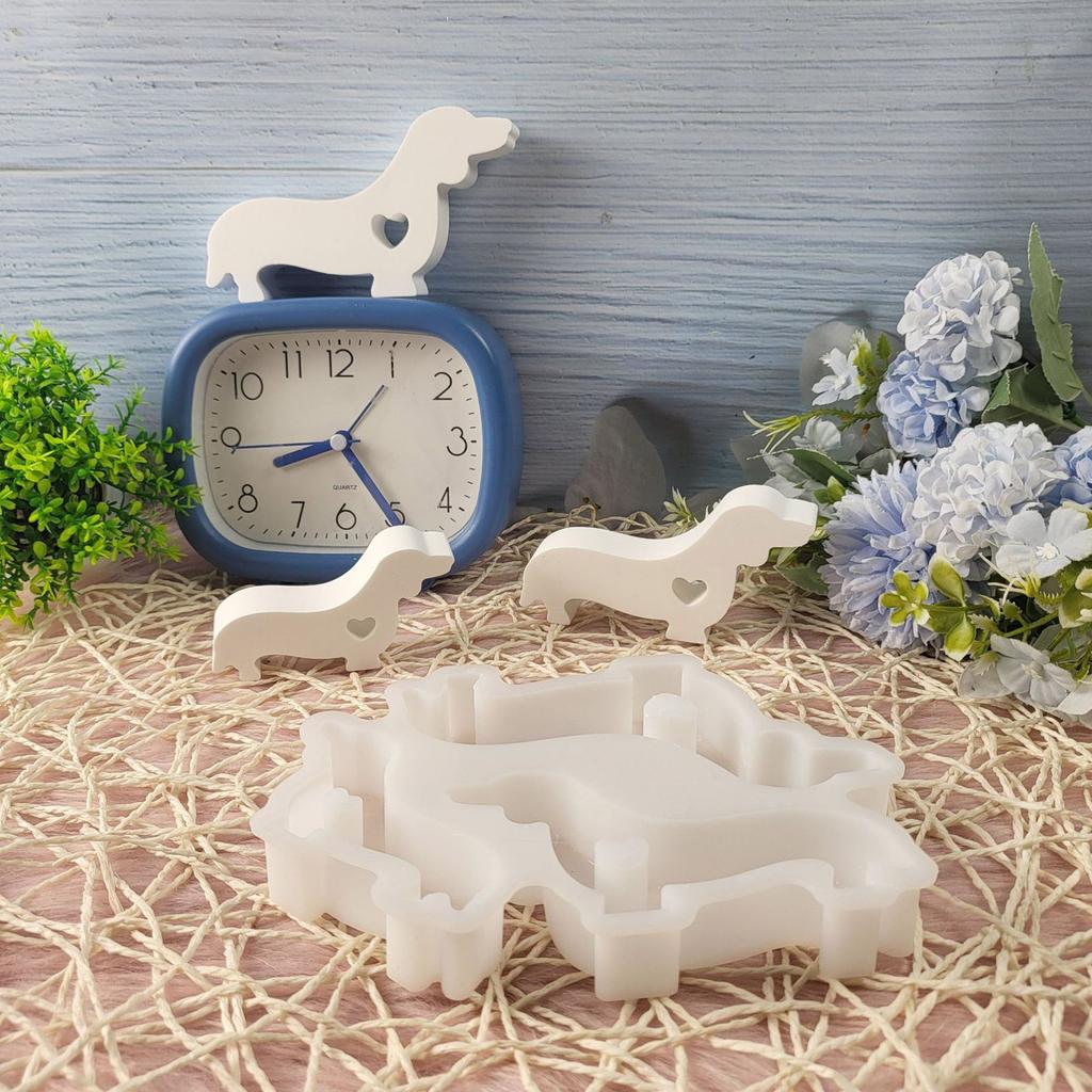 Dachshund Dog Silicone Molds for Epoxy Resin Candle Soap Making Chocolate Fondant Silicone Molds for Dessert Chocolate