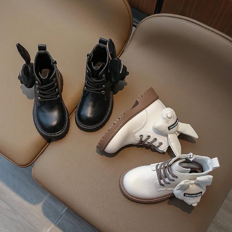 Zapatos Niña Girls' Shoes 2024 Winter New Fashion Girls' Boots Cute All Match Ankle Boots Casual Boys' Kids Shoes Women's Boots