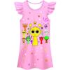 Girls Short-sleeved Pajamas Home Clothes Nightdress Flying Skirt