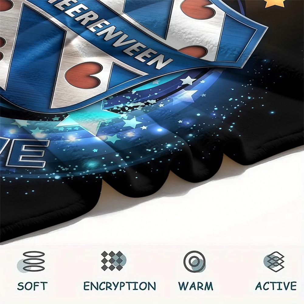 Custom Name SC Heerenveen Flannel Blanket, High quality Comfortable for All Seasons, Home Decor, Warmth and Comfort