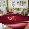 Boston Red Sox Design Kristall-Samt Teppich Weiche Dekorationsmatte für Schlafzimmer Eingang