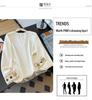 Women's Chinese Style Acetate Satin Shirt with Embroidered Jacquard, Spring Round Neck, Loose Fit