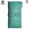 Humerpaul Women Leather Wallet Hand-held Wallet Large-capacity Multi-function First-layer Cowhide Wallet Folding Coin Purse