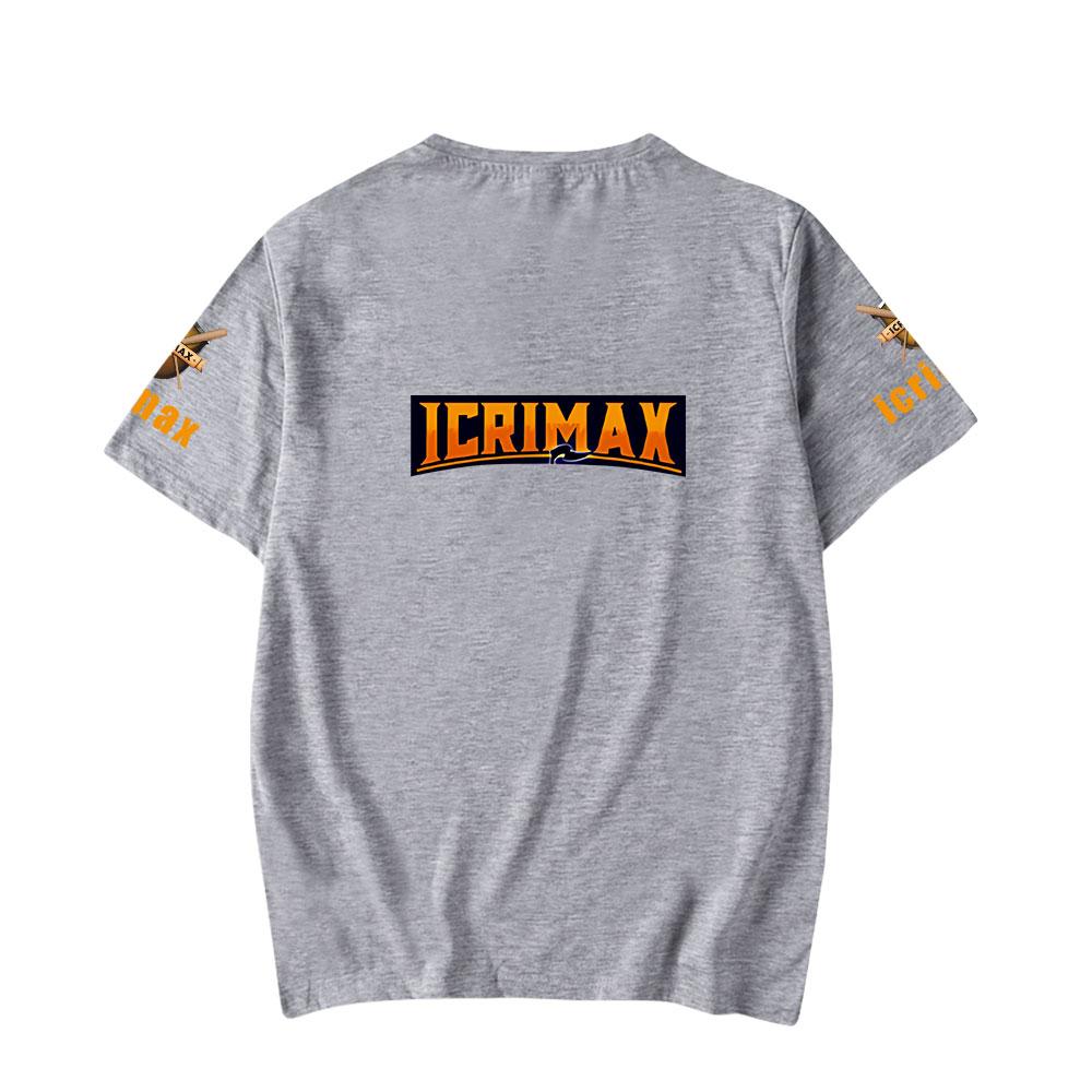 Camiseta para Homens Mulheres Roupas de Verão Fitness Icrimax Gola O Camiseta Masculina para Homem Oversized Nova Camisetas Masculinas Tops