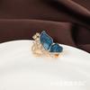 Retro blue butterfly high-end brooch trendy personality temperament jacket cardigan anti-light corsage pin