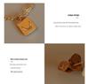 French Starry Sky Moon Square Necklace, Gold-Plated Titanium Steel, Personalized Design, Fashionable and Colorfast Jewelry.