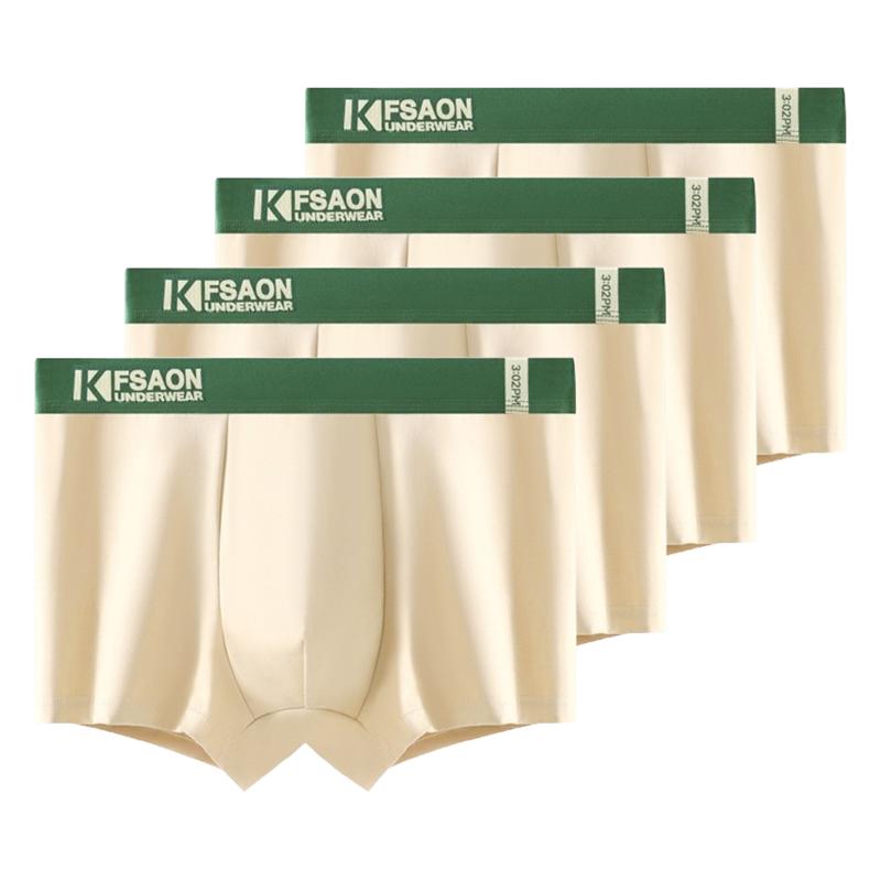 4 Pcs Men's Boxer Briefs Shorts Undies Soft Underwear Undershorts Panties Boy Big Cotton Underpants L XL XXL 3XL 4XL