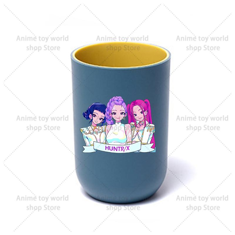 KPop Demon Hunters Hot Movies Water Cup Toothbrush Cup Cartoon Anime Mouthwash Cup Children's Water Cups Boy Girl Birthday Gifts