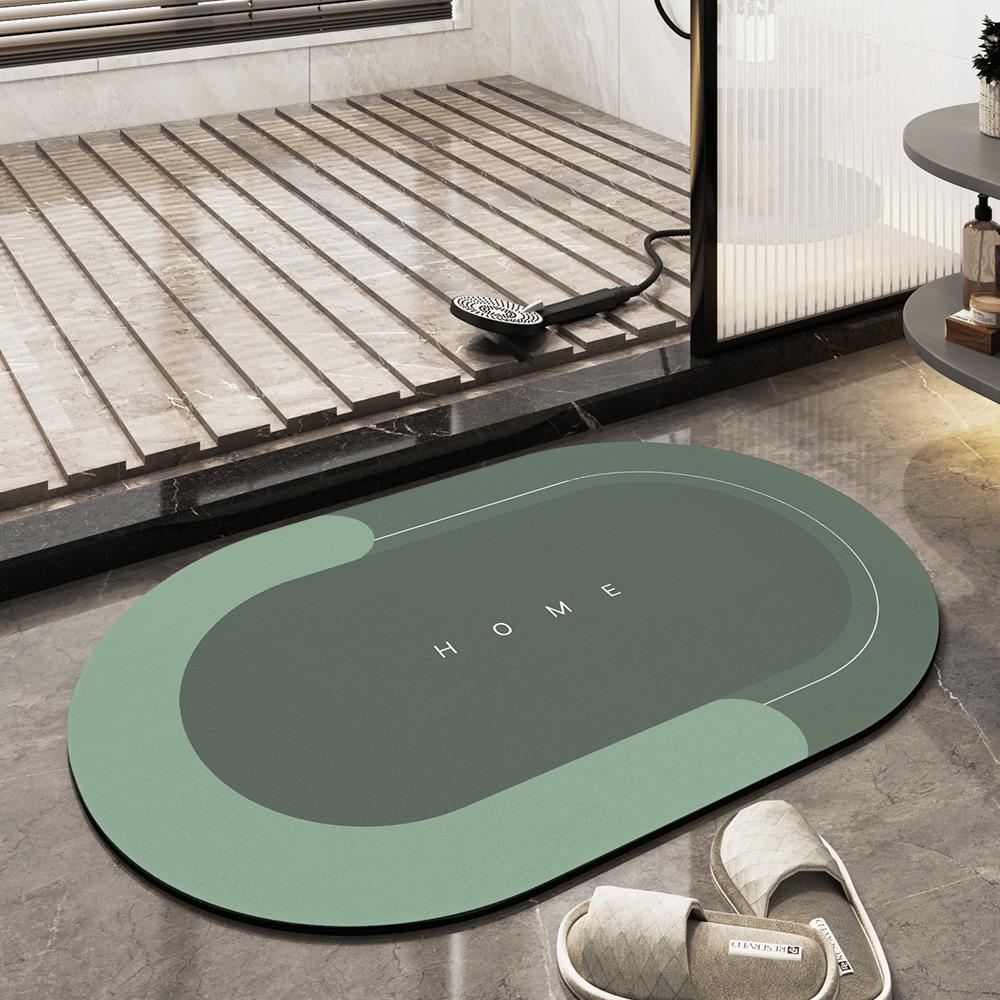 Bathroom Floor Mat, Water-Absorbing And Dirt-Resistant Diatom Mud Floor Mat, Non-Slip Mat At The Door Of The Household Bathroom, Diatom Mud