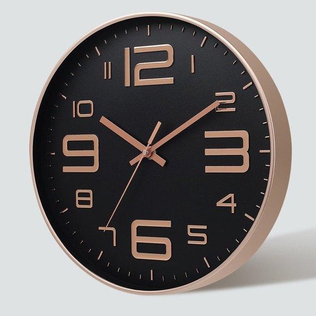 Minimalist Three Dimensional Digital Wall Clock Non Punching Silent Non-ticking Wall Clock for Kitchen Bedroom  Study