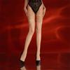 Ultra-Thin Glossy Aurora Long Tube Socks Sexy Silky Reflective Butterfly Lace Wide Edge Non-Slip Over-The-Knee Thigh Stockings