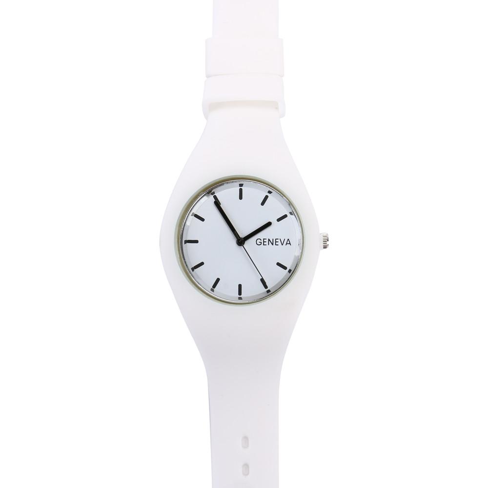 

Спортивные часы карамельного цвета с силиконовым ремешком для часов белого цвета