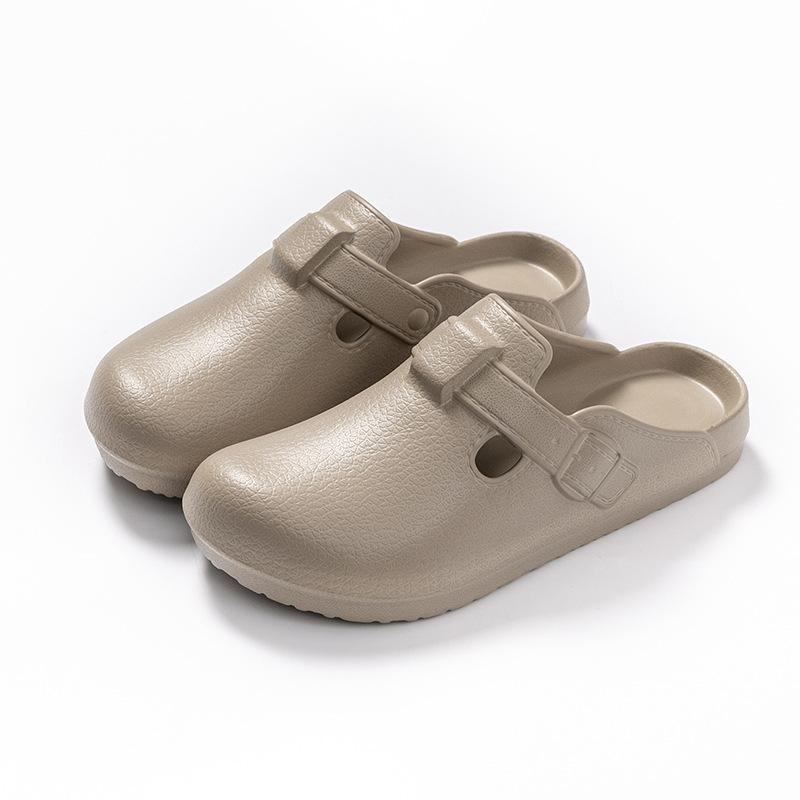 Fashion Womens Summer EVA Toe-Cover Slides Slip-On Cloud Comfort Slippers Lightweight Breathable House Shoes Beach Home Quick-Dry Design