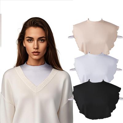 Mehrfach verwendbarer Rollkragen Abnehmbarer Kragen für Damen und Mädchen Hemd und Pullover Bequemer Stehkragen für den täglichen Gebrauch