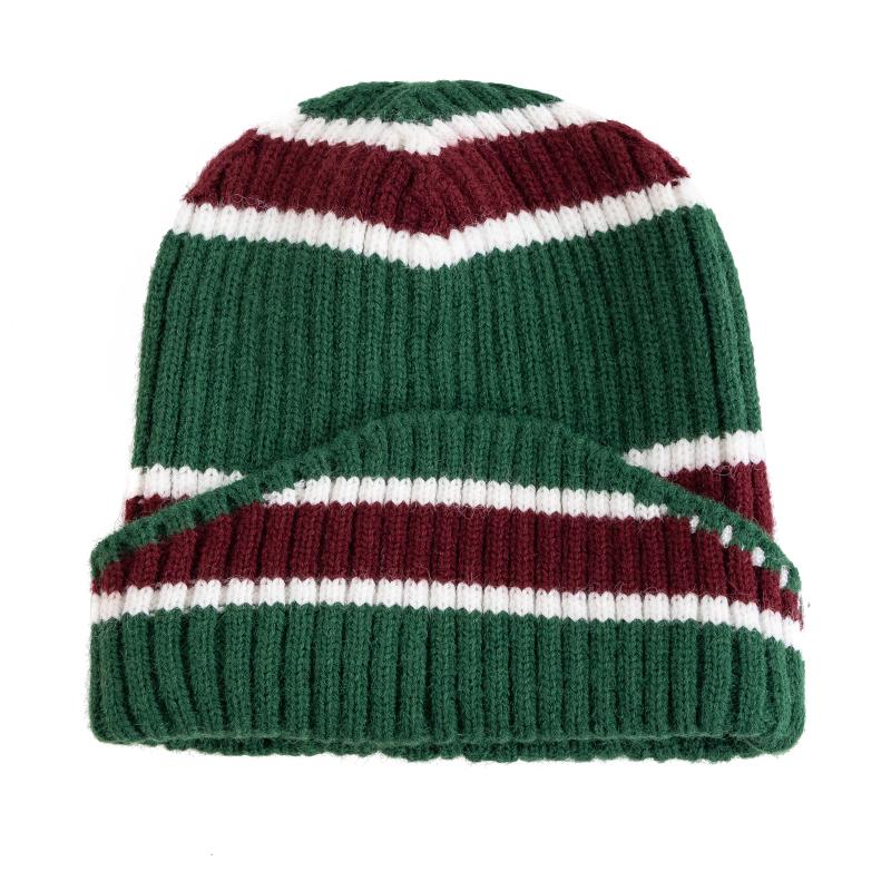 Unisex Kpop Style Winter Hats,Fashionable Beanie Hats For Young People, Couple Street Hats, Elegant Striped Design Knitted Hats