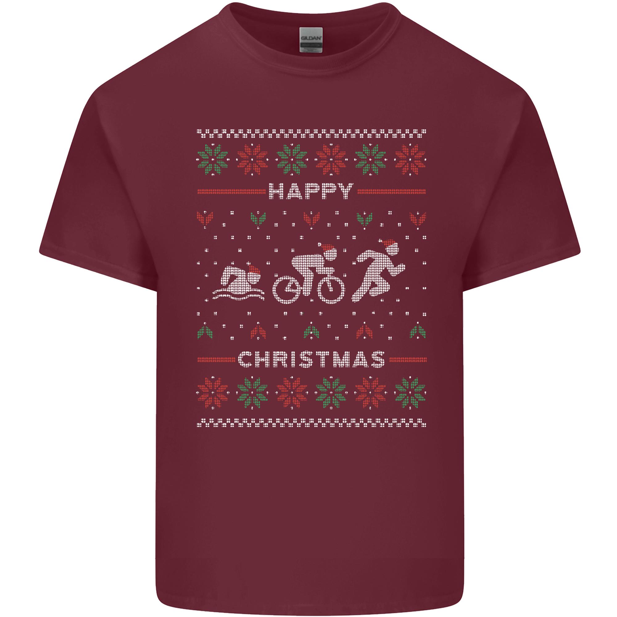 Christmas Triathlon Funny Fitness Gym Unisexs Light Cotton TShirt S