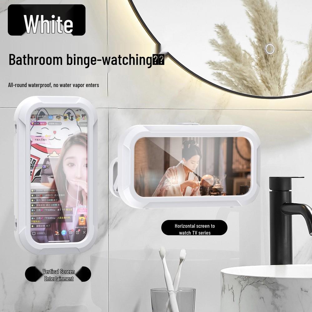 Waterproof Rotating Phone Holder for Bathroom Wall