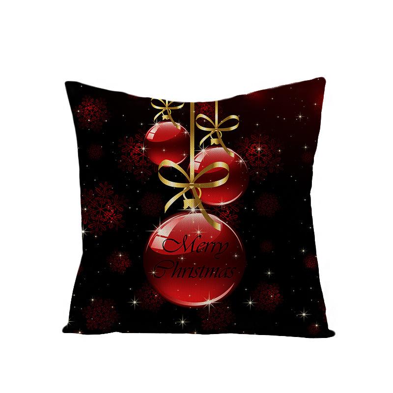 New Christmas Pillow Cover Printed Decorative Cushion Cover Home Sofa Cushion Linen Sofa Back