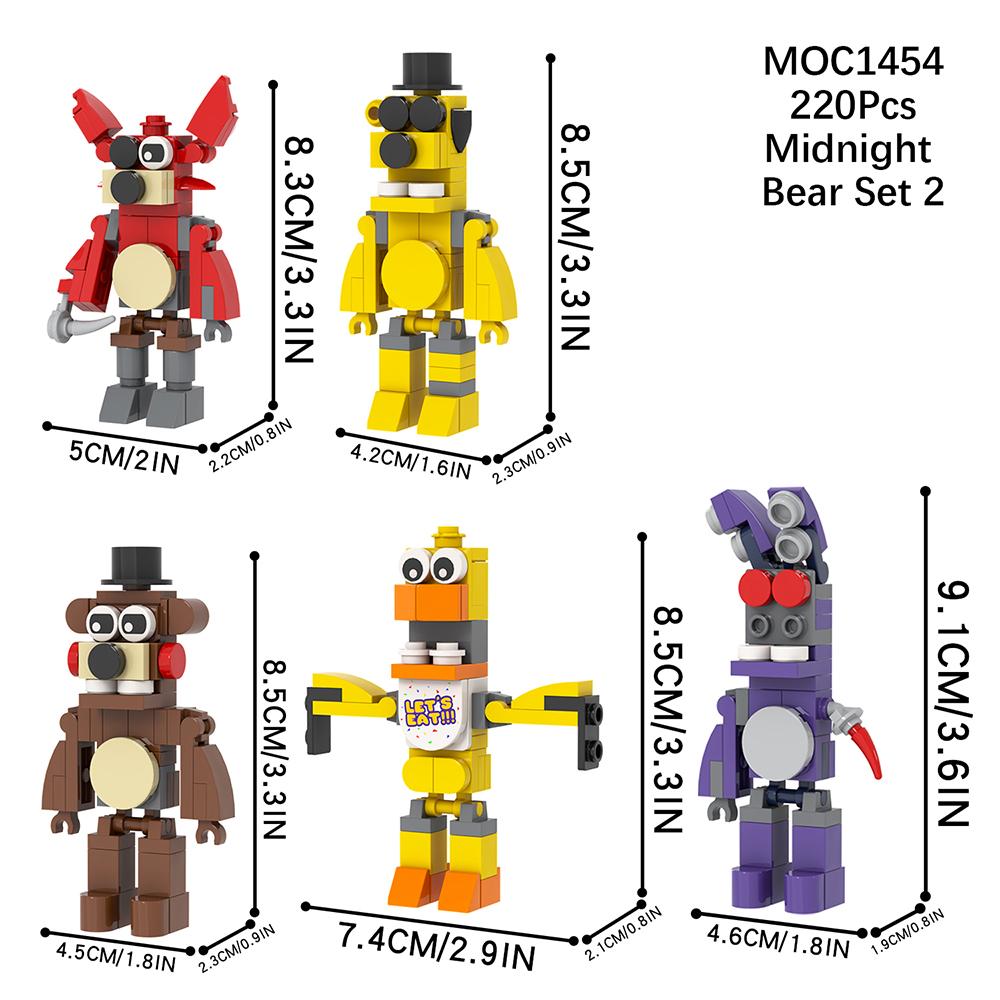 MOC WM2612 Medvěd Stage Bricks Hororová Herní Figurka Kompatibilní WM6170 Stavebnice Hračky Pro Děti Přátele Narozeninový Dárek Zvíře