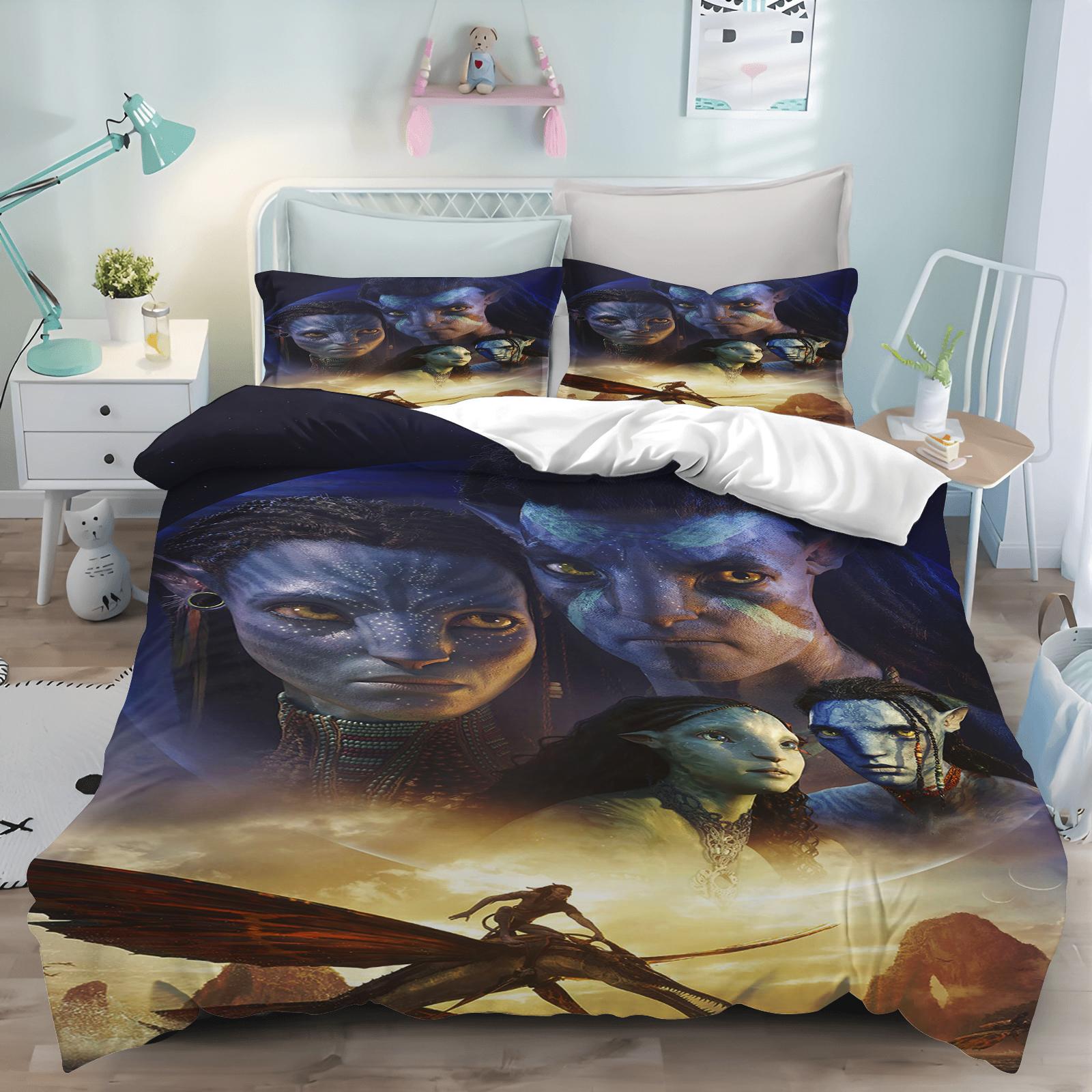 Avatar Cartoon Bedding Set Duvet Cover 100% Polyester Childlike Innocence Bedroom Decor Adult Gift 90×200cm