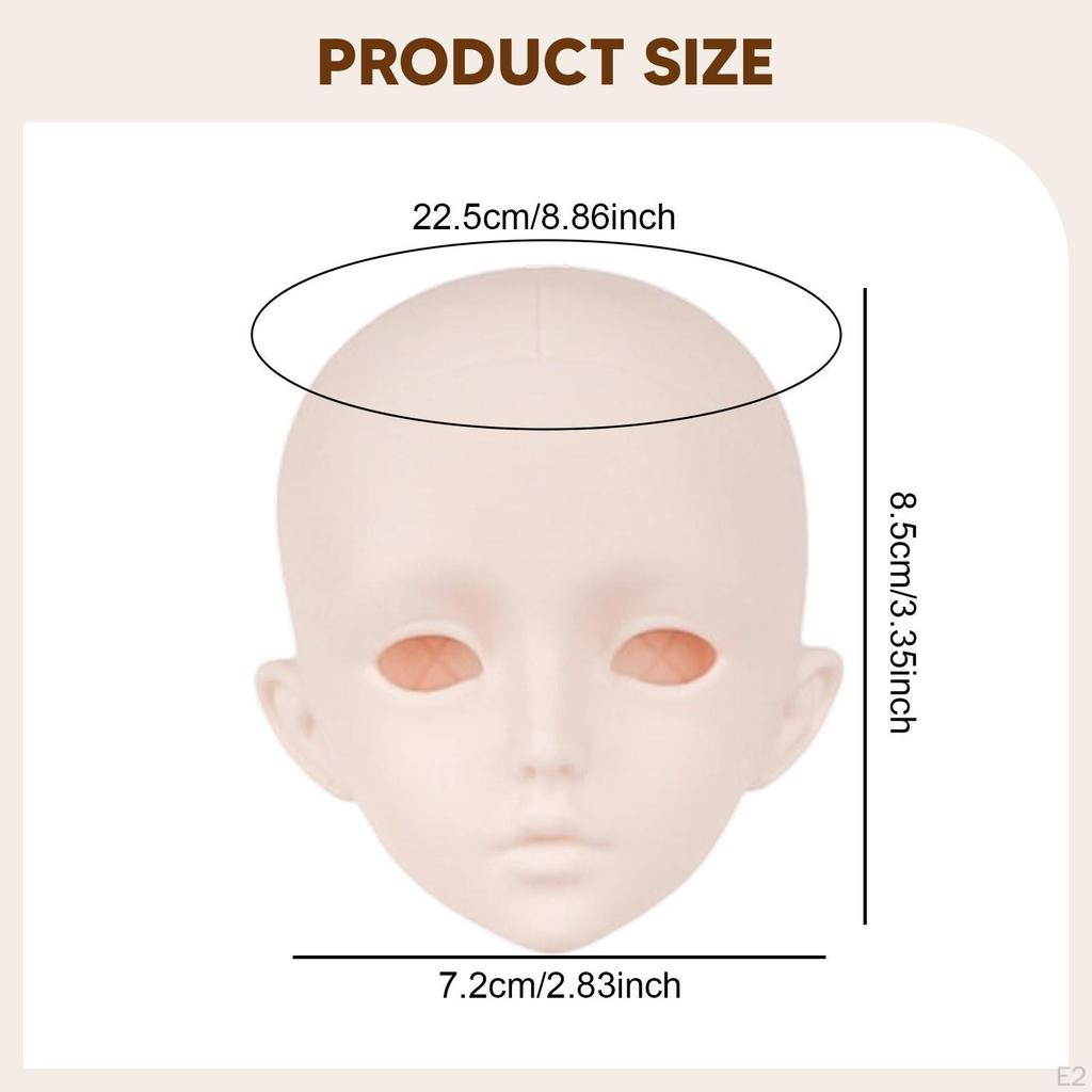 1/3 BJD Doll Head Single Bald Collector Enthusiast Photography Prop Face Ups Unpainted