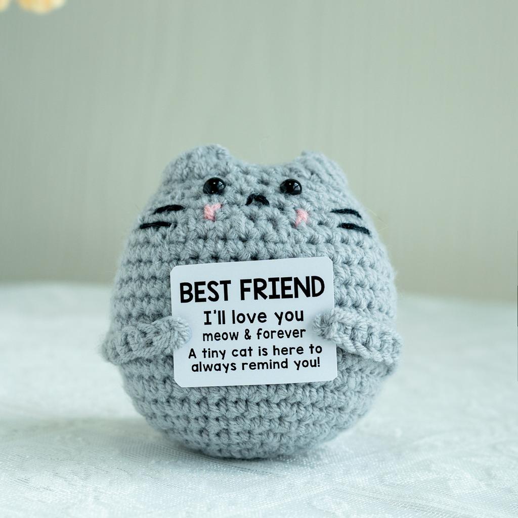 Vtipná háčkovaná panenka žraloka s pozitivní energií s přáním Domácí dekorace do pokoje Ručně pletená květinová ozdoba Včelka Vánoční dárky