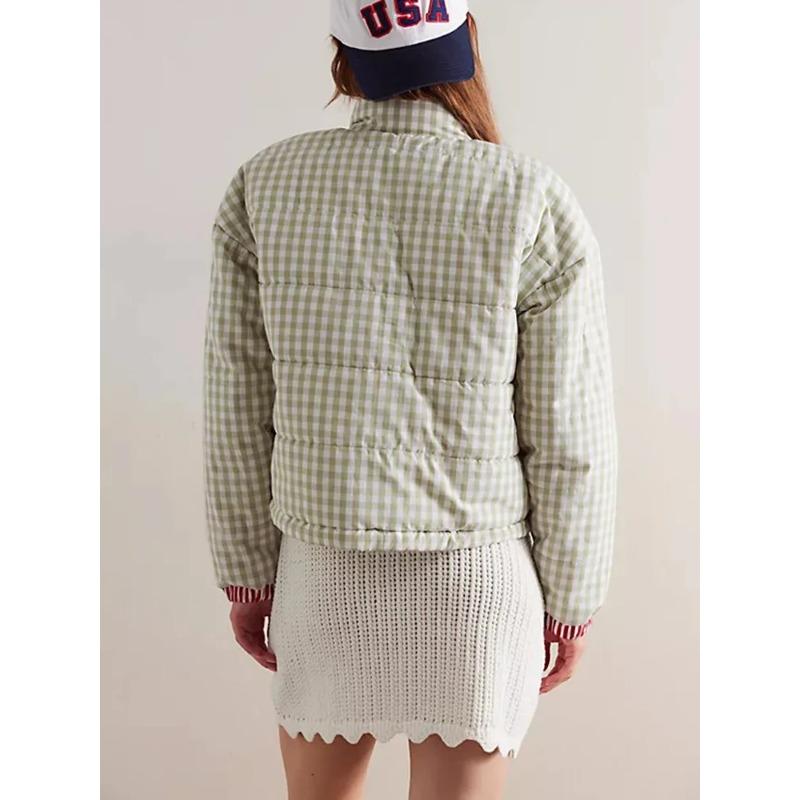 Women Lovely Loose Heart Patterned Parkas Winter Long Sleeve Quilted Cotton Padded Jacket Coat Female Cute Outerwear