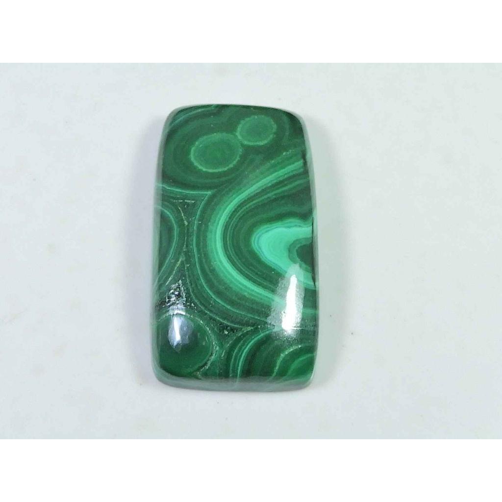 79Cts. Natural Green Malachite Rectangle Cabochon Loose Gemstone 20X36MM SK-2038