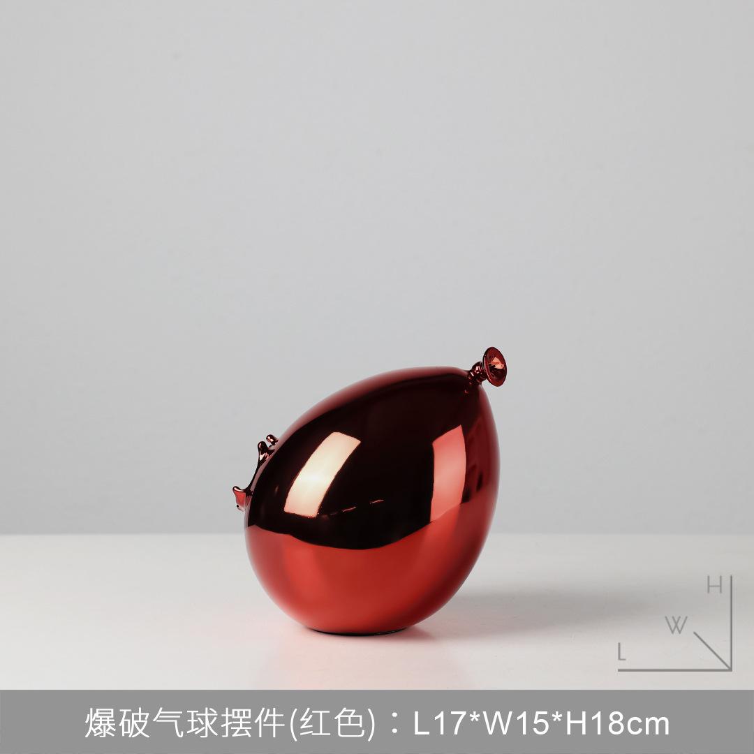 

Творческий современный арт скандинавские ремесла домашний декор статуя из воздушных шаров атмосфера гостиной гальванизированный воздушный шар украшение рабочего стола красный