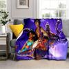1pc Aladdin Printing Flannel Blanket for All Season, Unisex Cartoon Blanket, Home Blankets, Lunch Rest Blanket