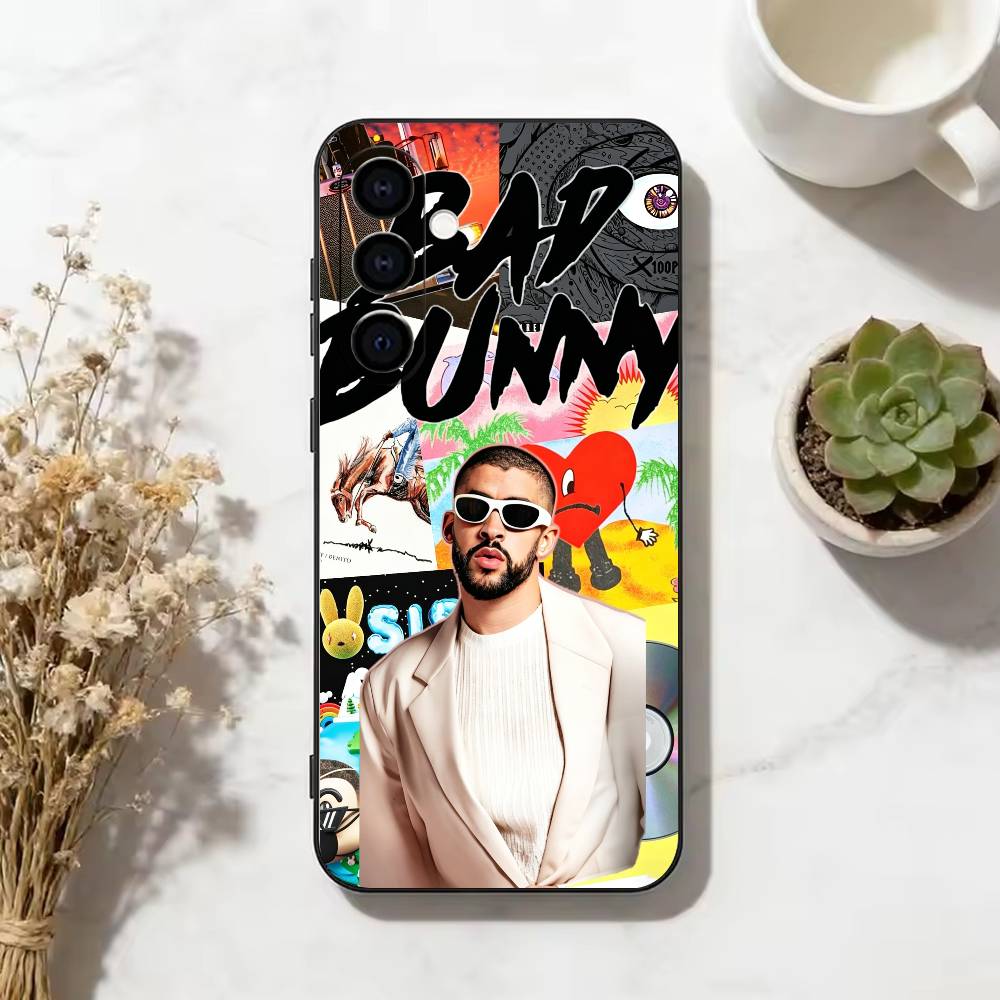 singer-Benito Bad B-Bunny  Phone Case For Samsung Galaxy A73,A72,A71,A70,A53,A52,A51,Soft Silicone Black Cover