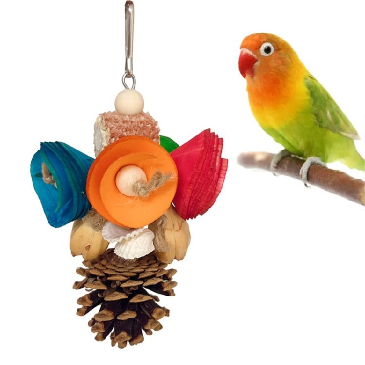 Small Bird Chew Resistances Beaks Grinding Toy Parakeets Chew Molar Hangable Toy