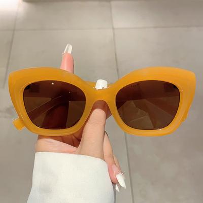 Luxury Brand Designer Vintage Cat Eye Sunglasses Women For Female 2024 Sun Glasses Trendy Punk Popular Big Frame Eyeglasses