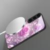 Ice crystal-colored roses For Samsung Galaxy S26 Ultra S20 FE S21 S22+ S23 Plus S24 Ultra 25 Edge For Magsafe Glass Phone Casee
