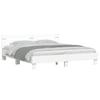 Bed Frame with Headboard and LED Lighting White 160 X 200 Cm