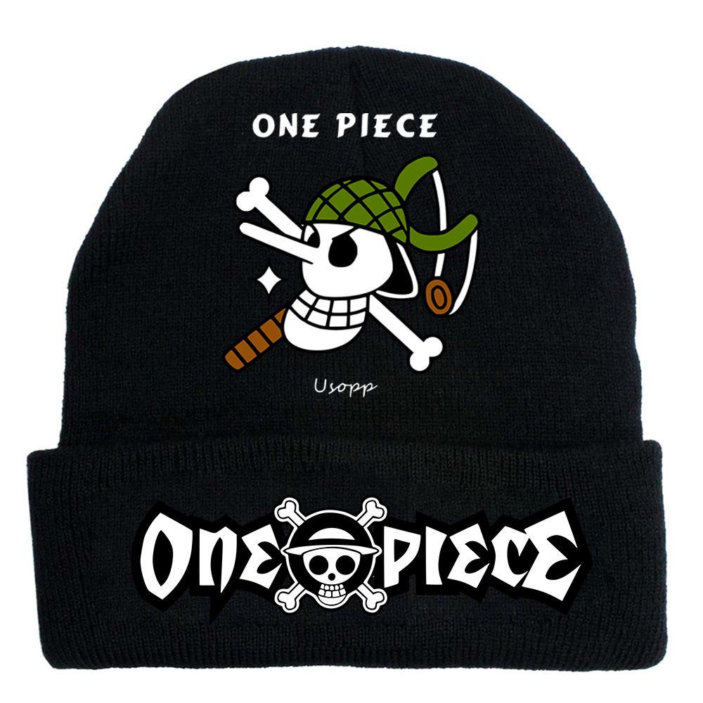 One Piece Anime Knit Hat: Warm Velvet Lined, Rolled Brim, Adult Outdoor Beanie