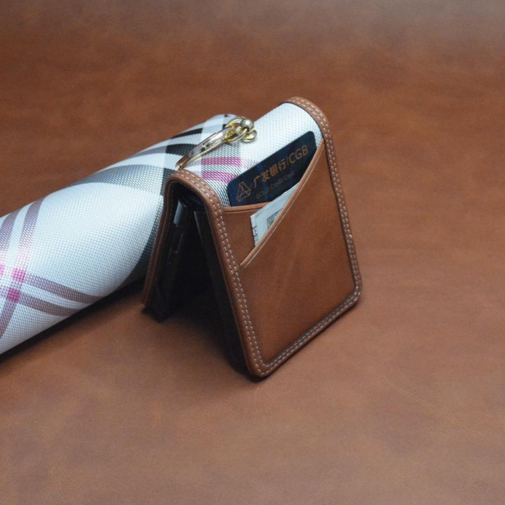 For Samsung Galaxy Z Flip7 FE 5G/Z Flip6 5G Case Metal Ring Card Holder Leather Coated PC Phone Cover