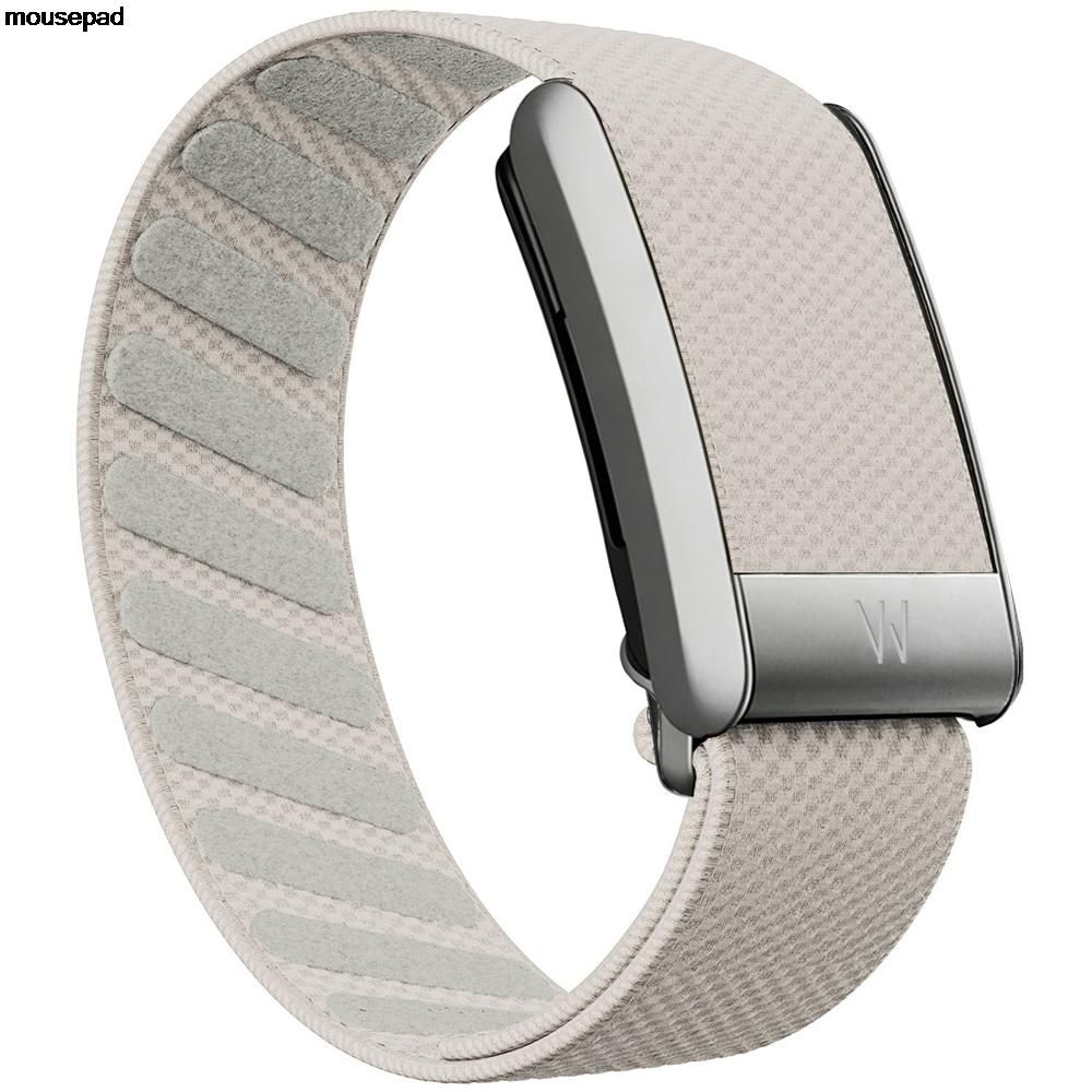 Compatible with Whoop 4.0 Wristband Straps Nylon Braided Elastic Sports Replacement Strap with Silver U-Shaped Metal Frame