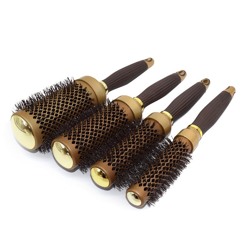 Boar Bristle Large Wave Curling Brush with Aluminum Barrel