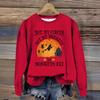 Womens Casual Long Sleeve Crewneck Halloween Print Pullover Sweatshirt