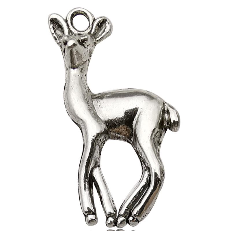 DIY Christmas Retro Zinc Alloy Stag Head Antler Pendant Charm - Jewelry Accessories