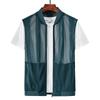Men's Summer Comfortable Breathable Mesh Vest Large Size Casual Solid Color Workwear Top
