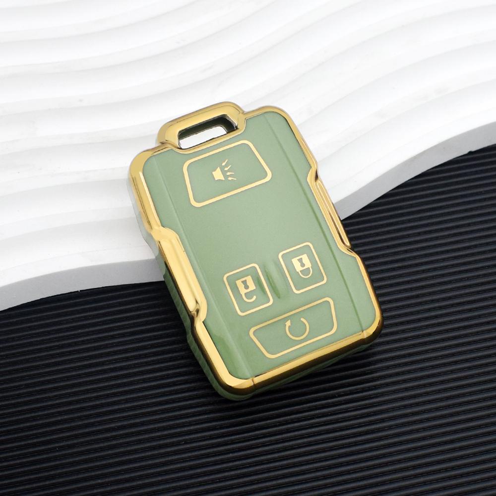 TPU Car Key Cover Case Fob for Chevrolet Suburban Silverado GMC Terrain Yukon Tahoe Sierra Smart Auto Accessories Key Ring