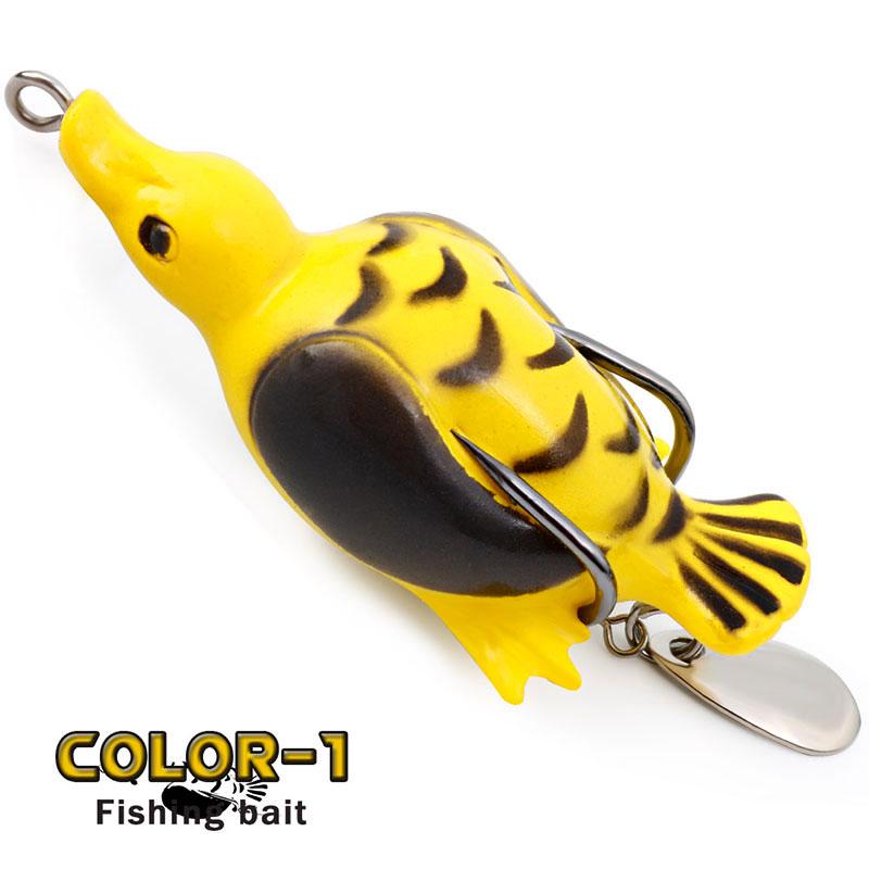 Fiskedrag Mjukt bete Simulering Fågel Swimbait Artificiellt silikonbete med krokar