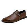 New Designer Loafers for Men Solid Color Casual Shoes Genuine Leather Slip on Flats Fashion Male Business Shoes Driving Footwear