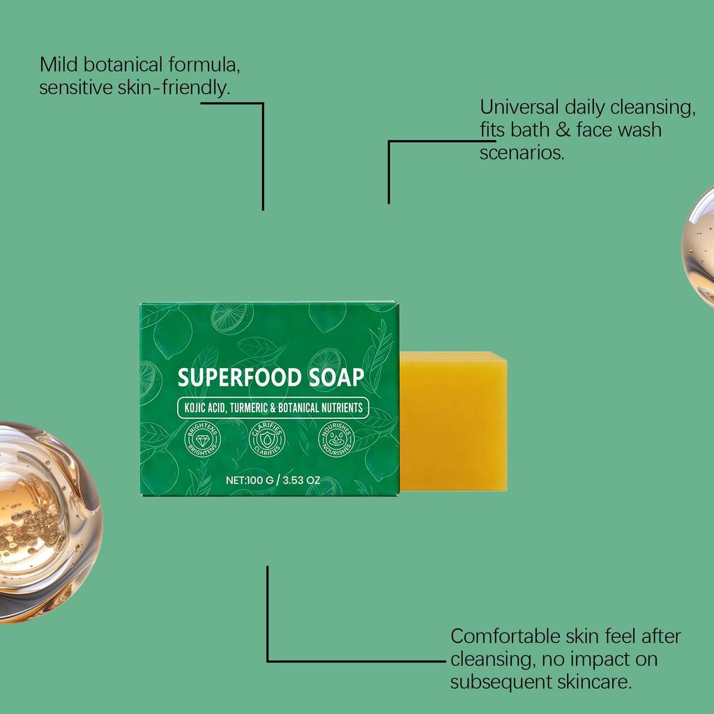 Herbal Extract Soap: Soft Moisturizing Cleanser for Purifying Skin, Controlling Oil, Refreshing Feel, and Refining Pores