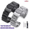 Massives Edelstahl-Uhrenarmband Schwarz Silber Armband 18mm 20mm 22mm 19/21/23/24/24mm Armband Kompatibel für Samsung Galaxy Watch