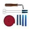 Piano Tuner Tuning Kit for w/ Rubber Mutes Tuning Wrench Set 8PCS for Professional Sparetime Hobbyist DIY Piano Tuning T